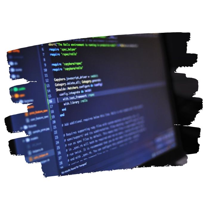 imagem de computador com editor de código aberto